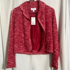 Size woman’s XS fringe edges lightweight jacket Elle Brand NWT